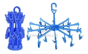 16 Pant Pegs Rotating Clothesline Plastic Octopus Foldable Hanger