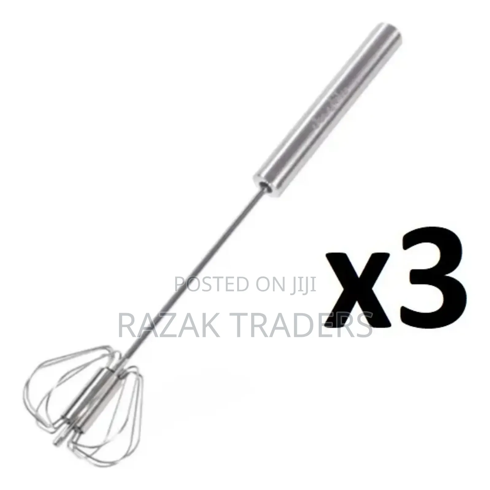 Semi-Automatic Manual Balloon Whisk Stainless Steel X3