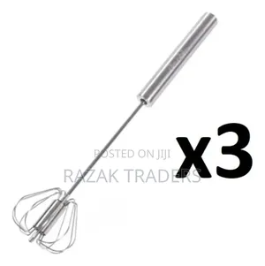 Semi-Automatic Manual Balloon Whisk Stainless Steel X3