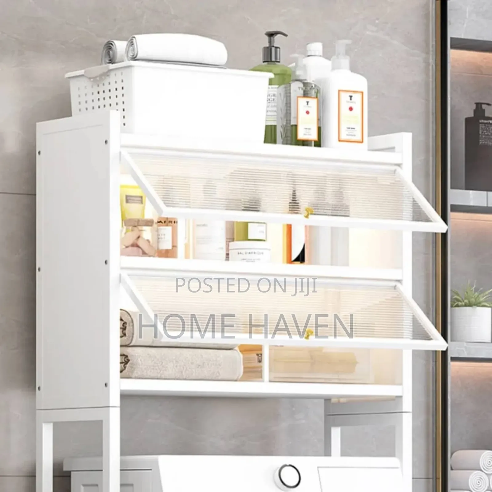 Over Toilet Washing Machine Storage Rack