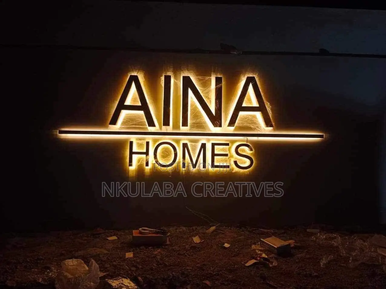 Back Lighting Wall Logo Business Sign