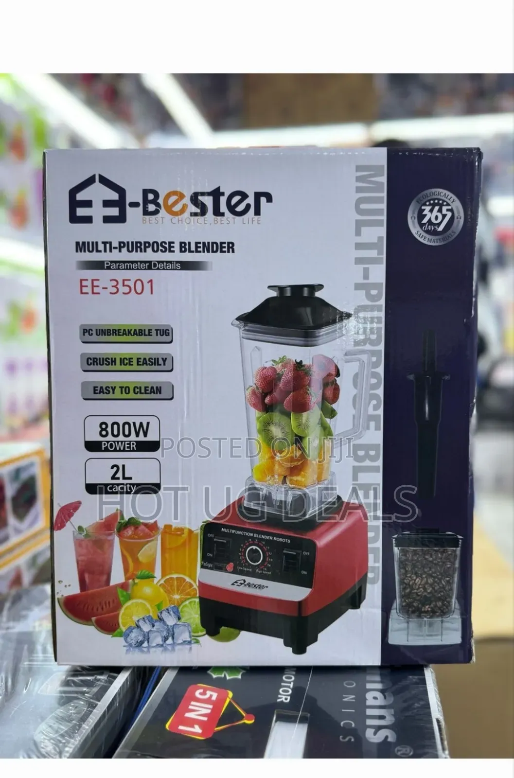 2l E- Bester Commercial Blender For Heavy Duty Works & Business - Red