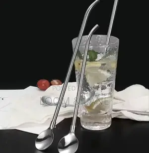 12pcs Stainless Steel Reusable Straw Spoons
