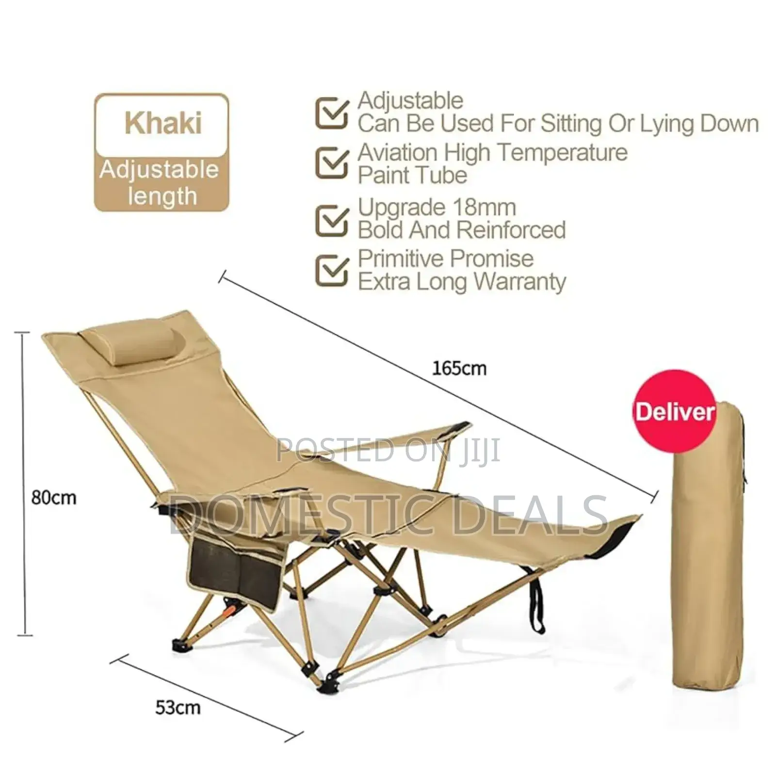 Outdoor Folding Reclining Lounge Chair