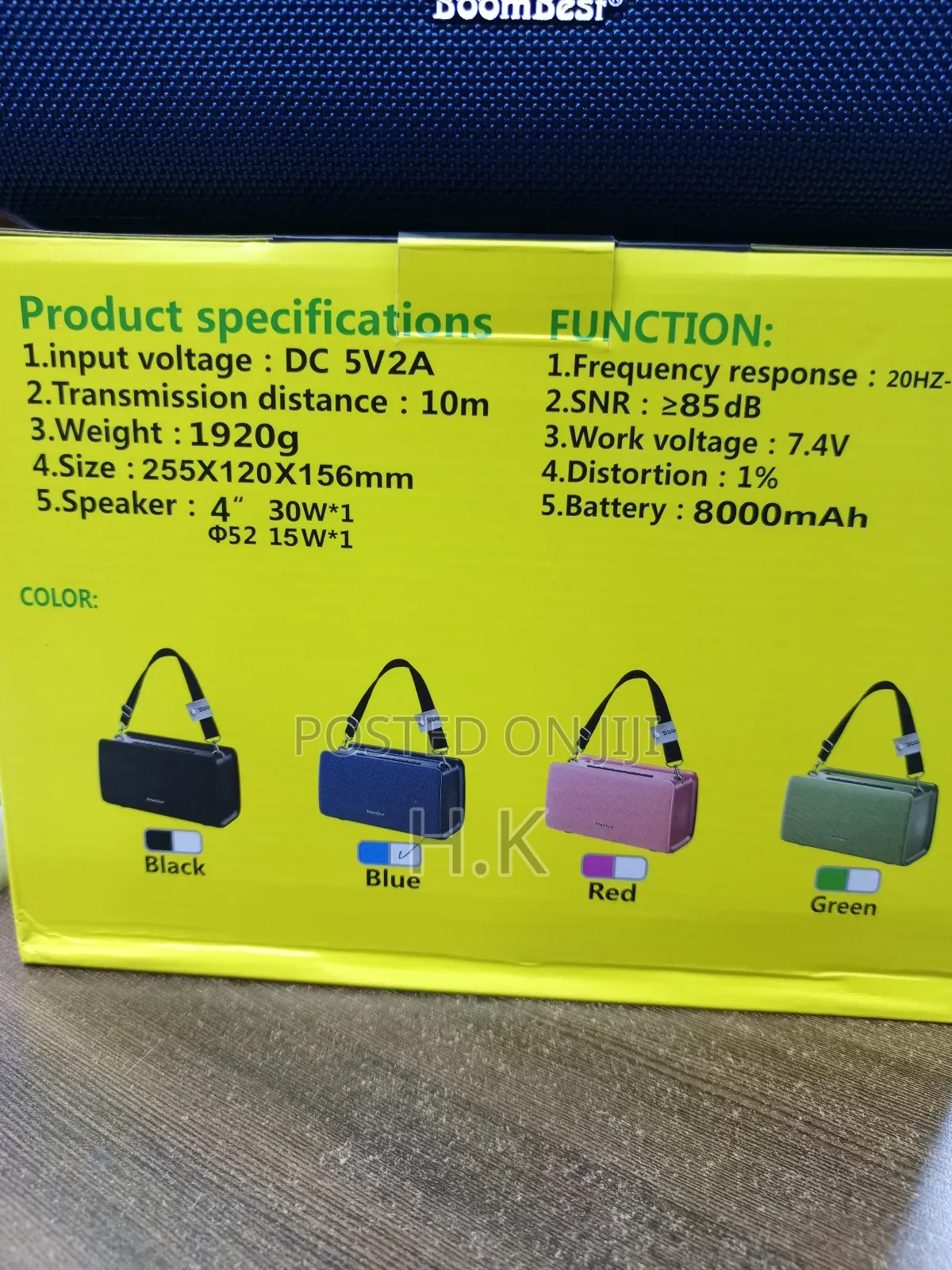 Boombest Ln-711 Portable High Quality Bass Wireless Bluetooth Speaker
