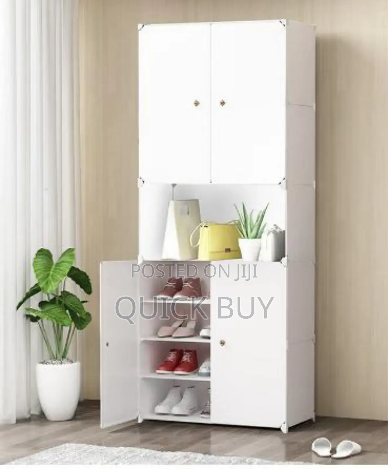 Modular Plastic Wardrobe and Shoe Cabinet.