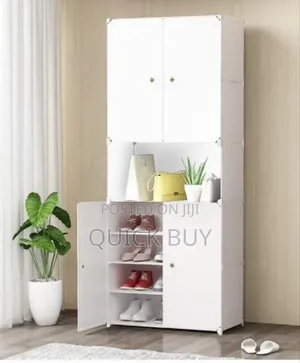 Modular Plastic Wardrobe and Shoe Cabinet.