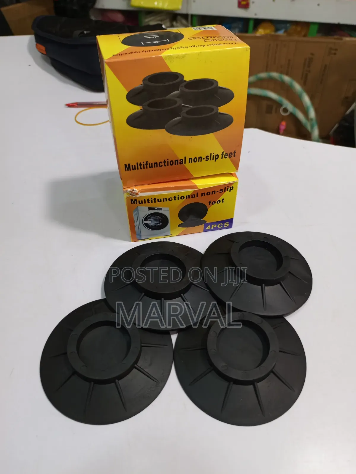 4pc Set of Anti-Vibration and Non-Slip Pads for Appliances.