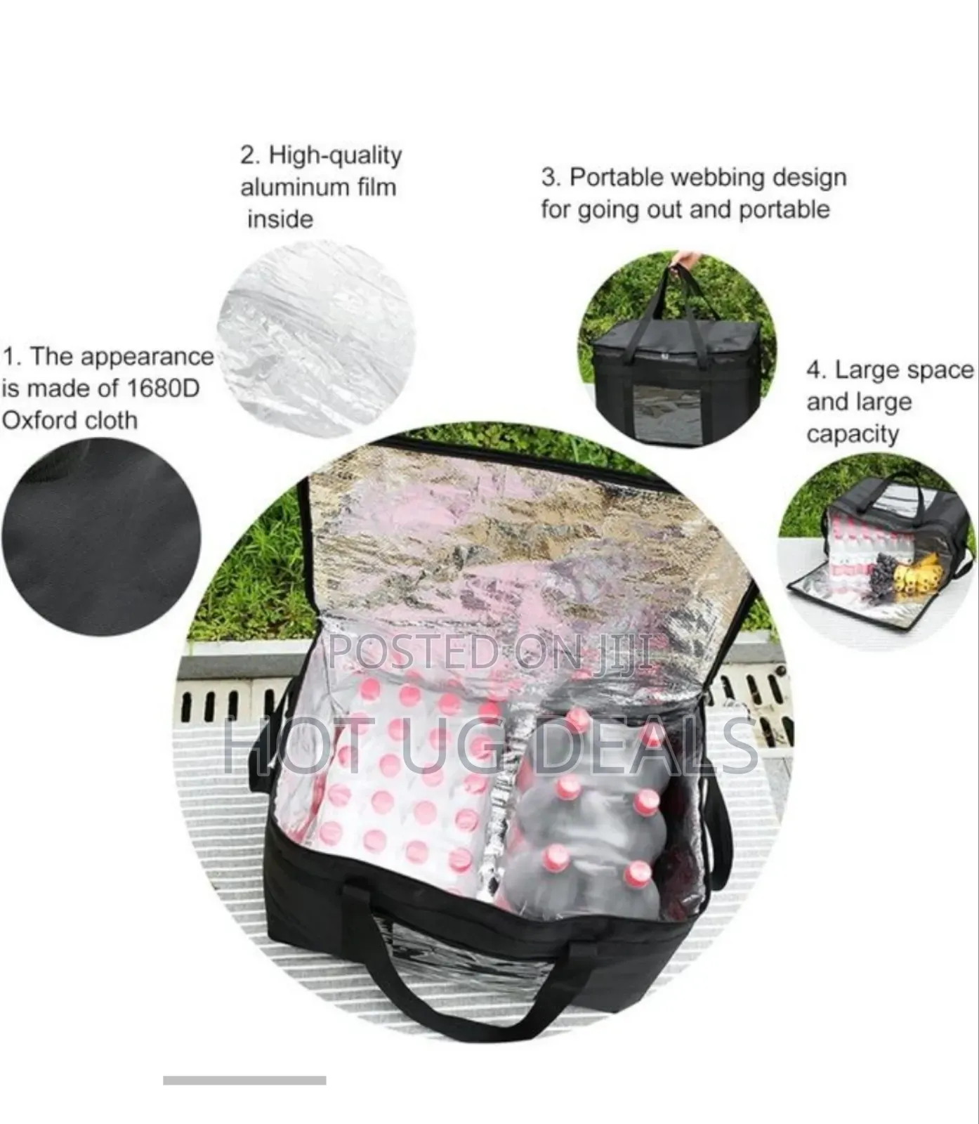 50 Litre Handbag Food Delivery Container Pack With Zipper