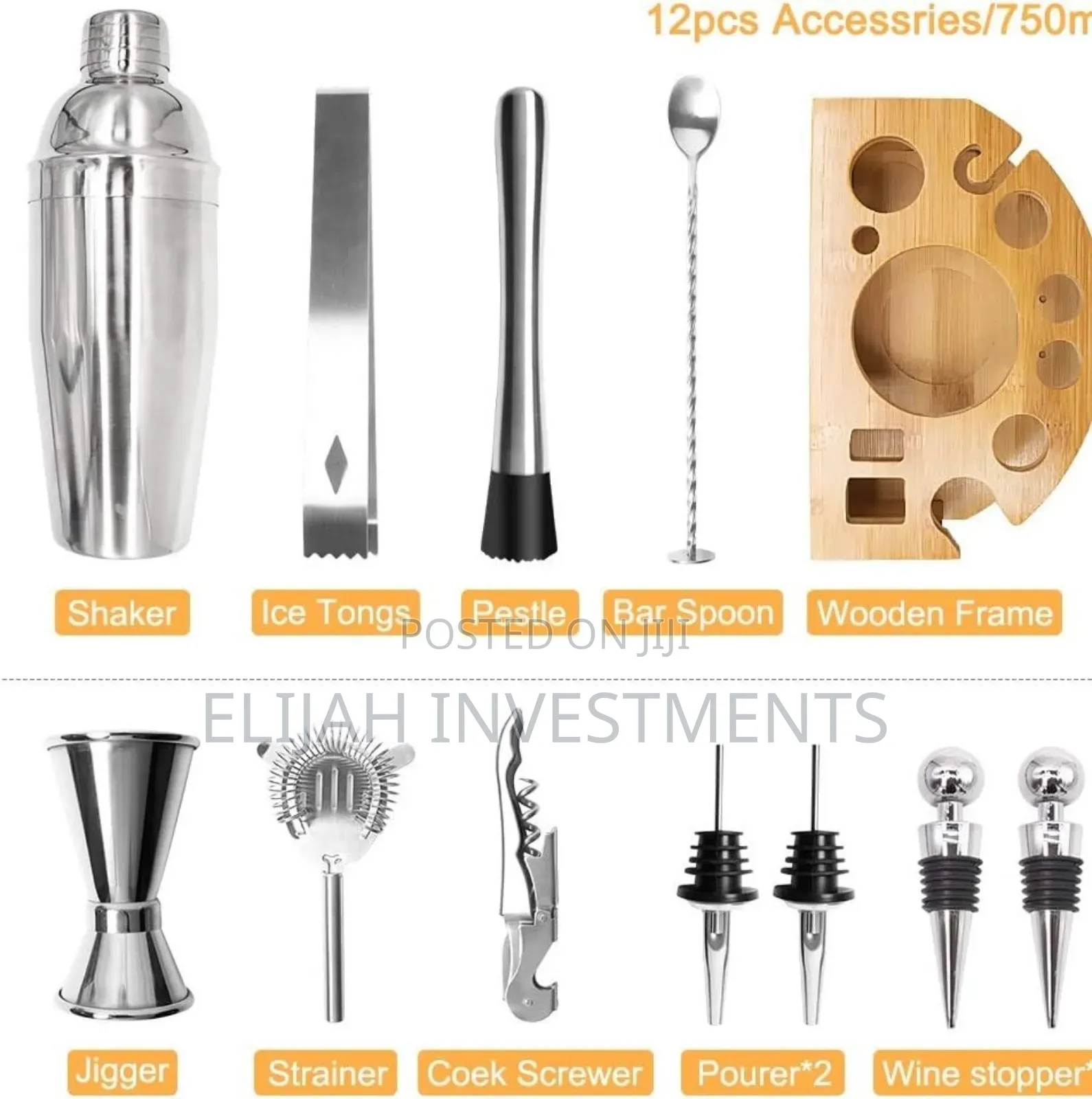 Stock Harbor 12 Piece Mixology Bartender Kit With Stand