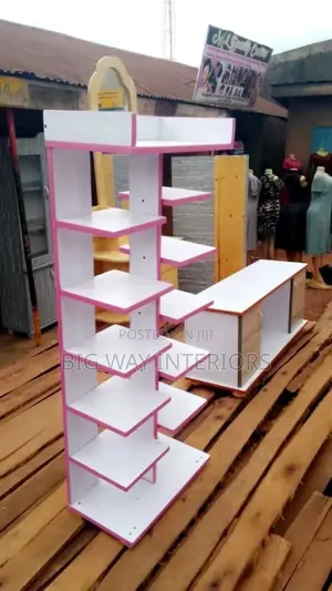 White and Pink Shoe Rack