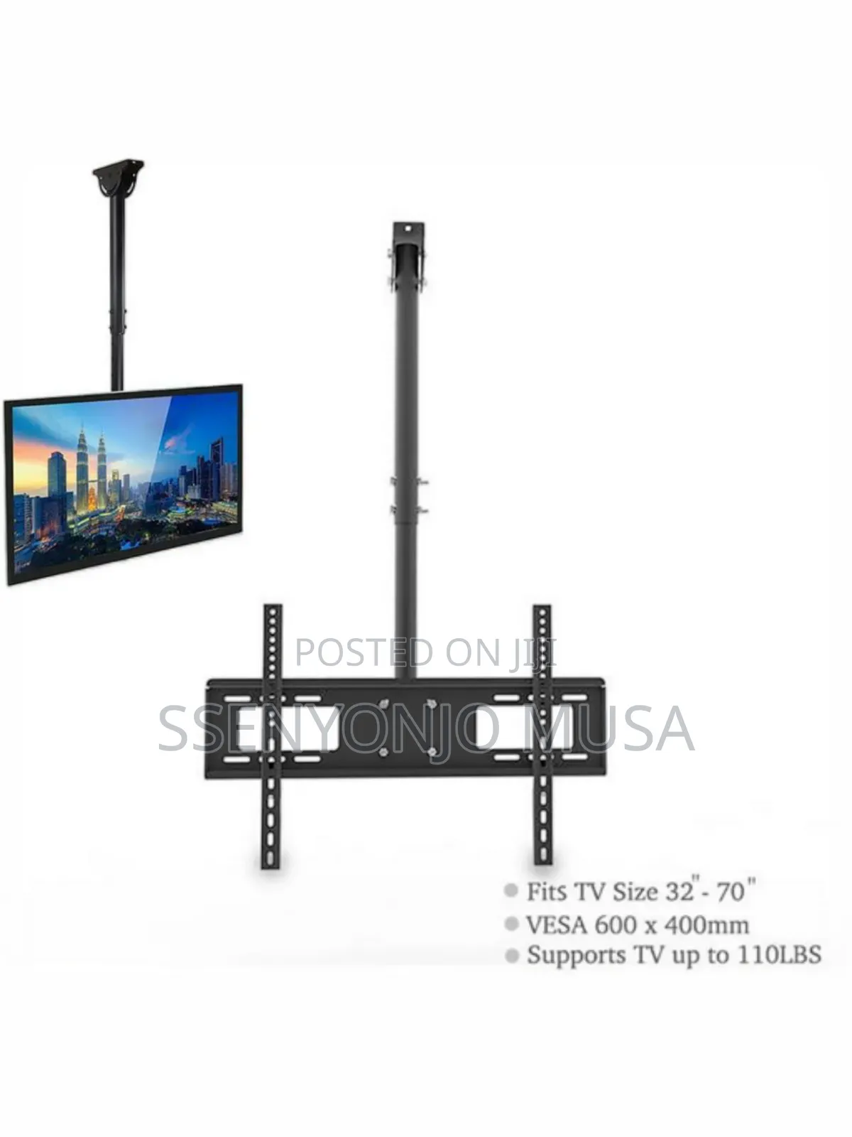 Tv Ceiling Mount Bracket 32′′–75′′ Adjustable Tilt Swivel