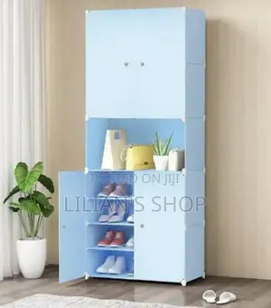 Modular Plastic Wardrobe and Shoe Cabinet
