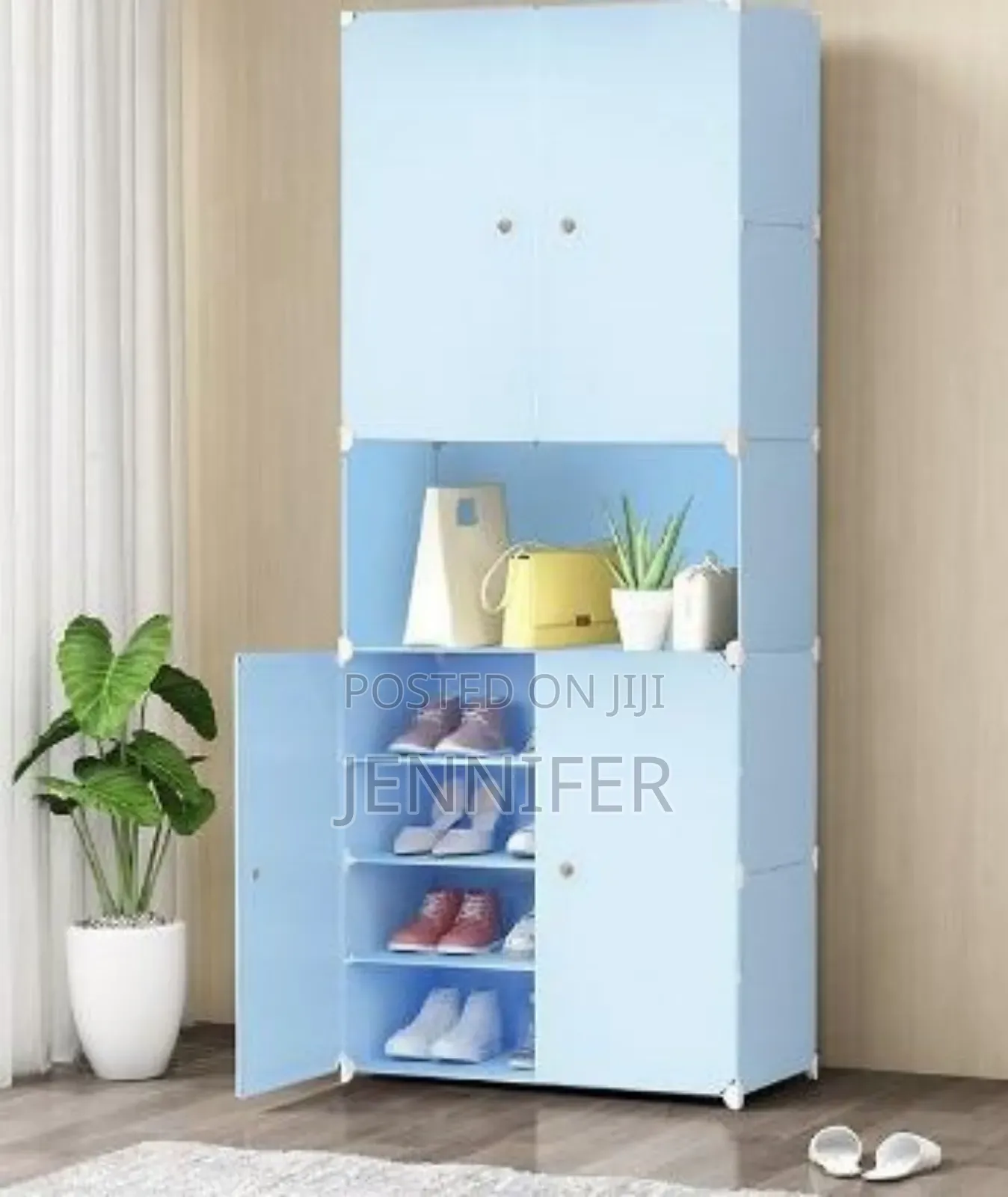 Modular Plastic Wardrobe and Shoe Cabinet.