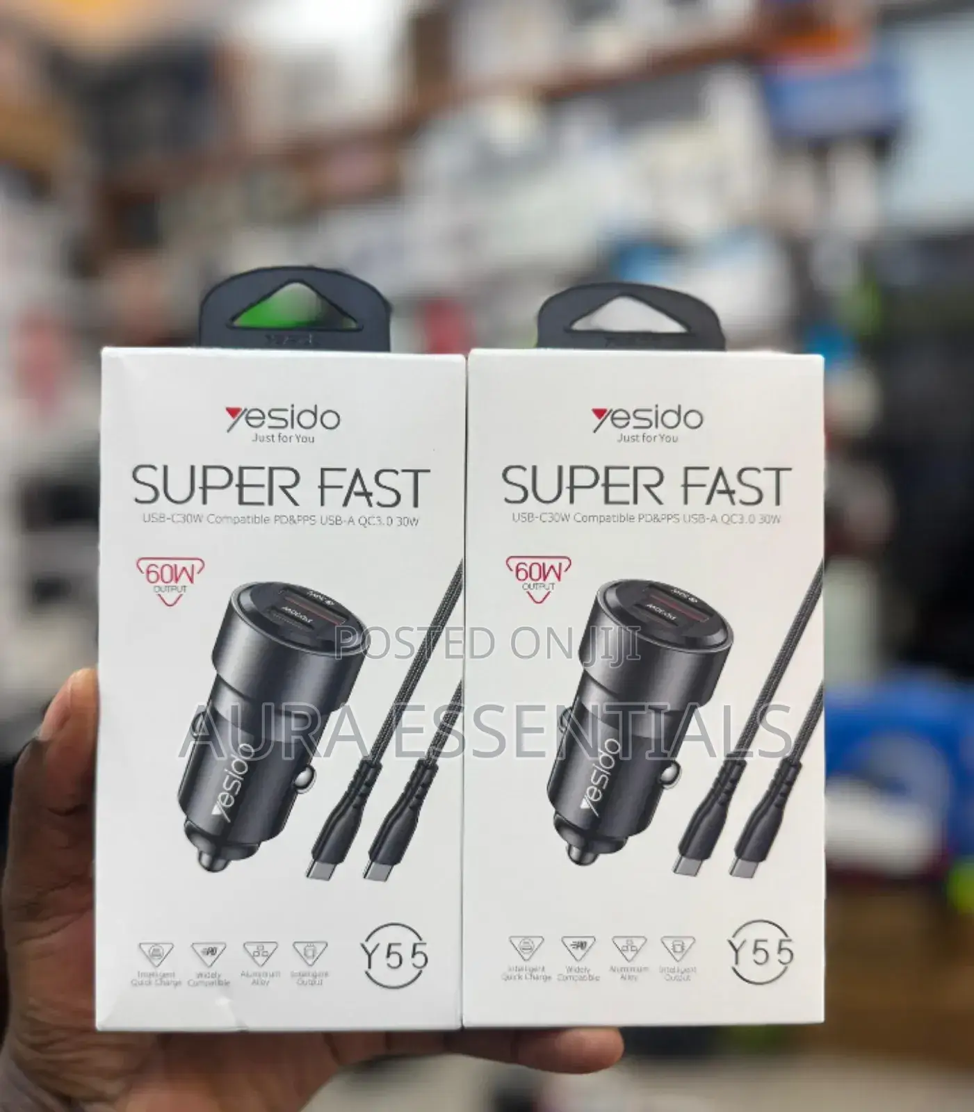Yesido Super Fast Car Charger 60w