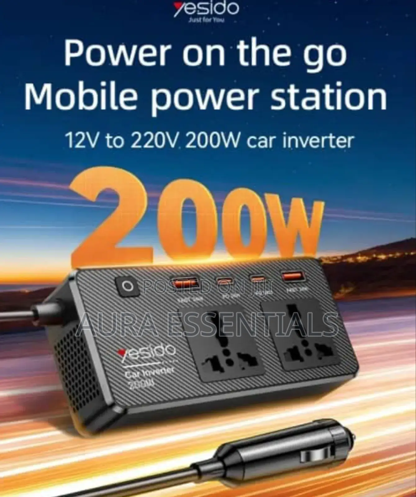 Unique Yesido Vc07 200w Car Power Inverter