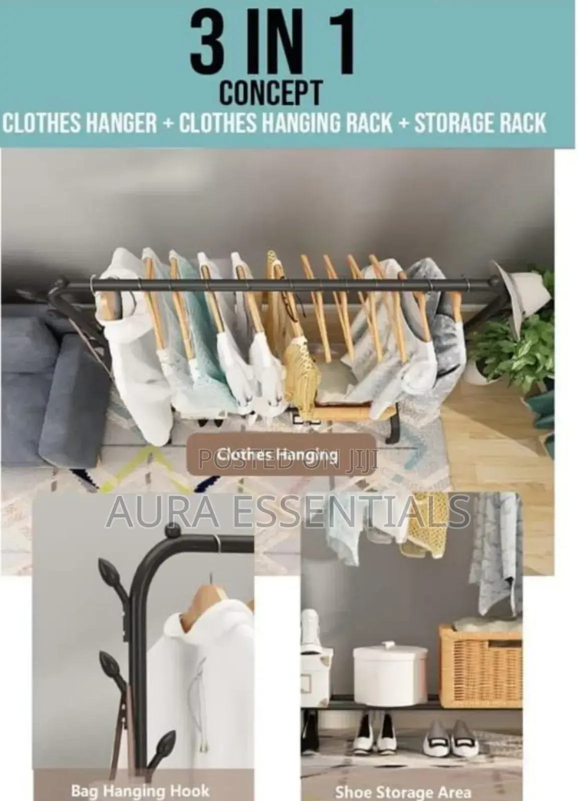Metal Multifunctional Garment Stand Cloth Rack