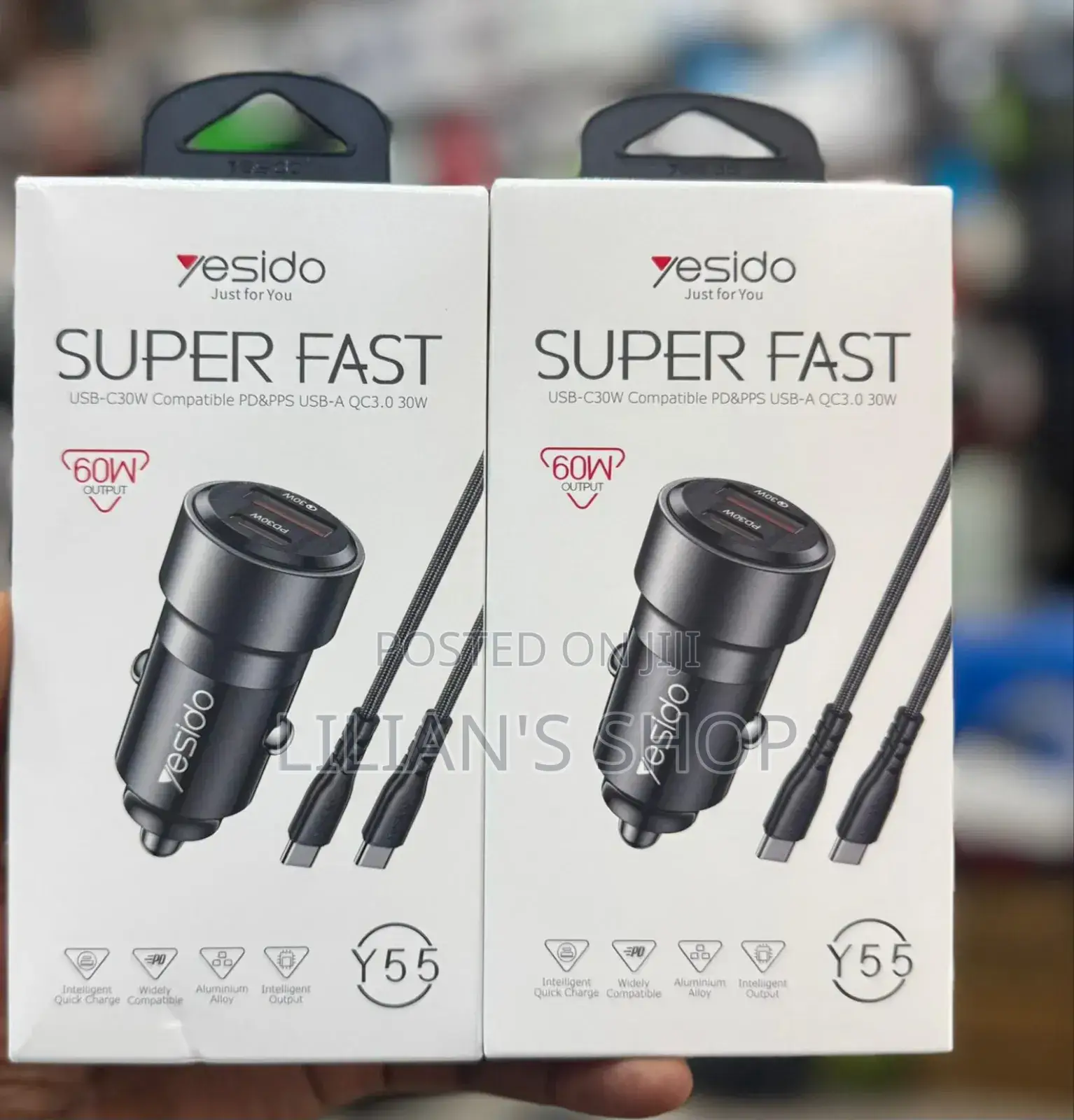 Yesido Super Fast Car Charger 60w