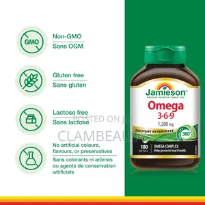 Jamieson Omega 3-6-9 1200mg, No Fishy Aftertaste