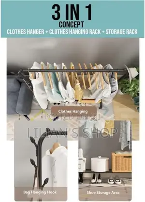 Metal Multifunctional Garment Stand Cloth Rack