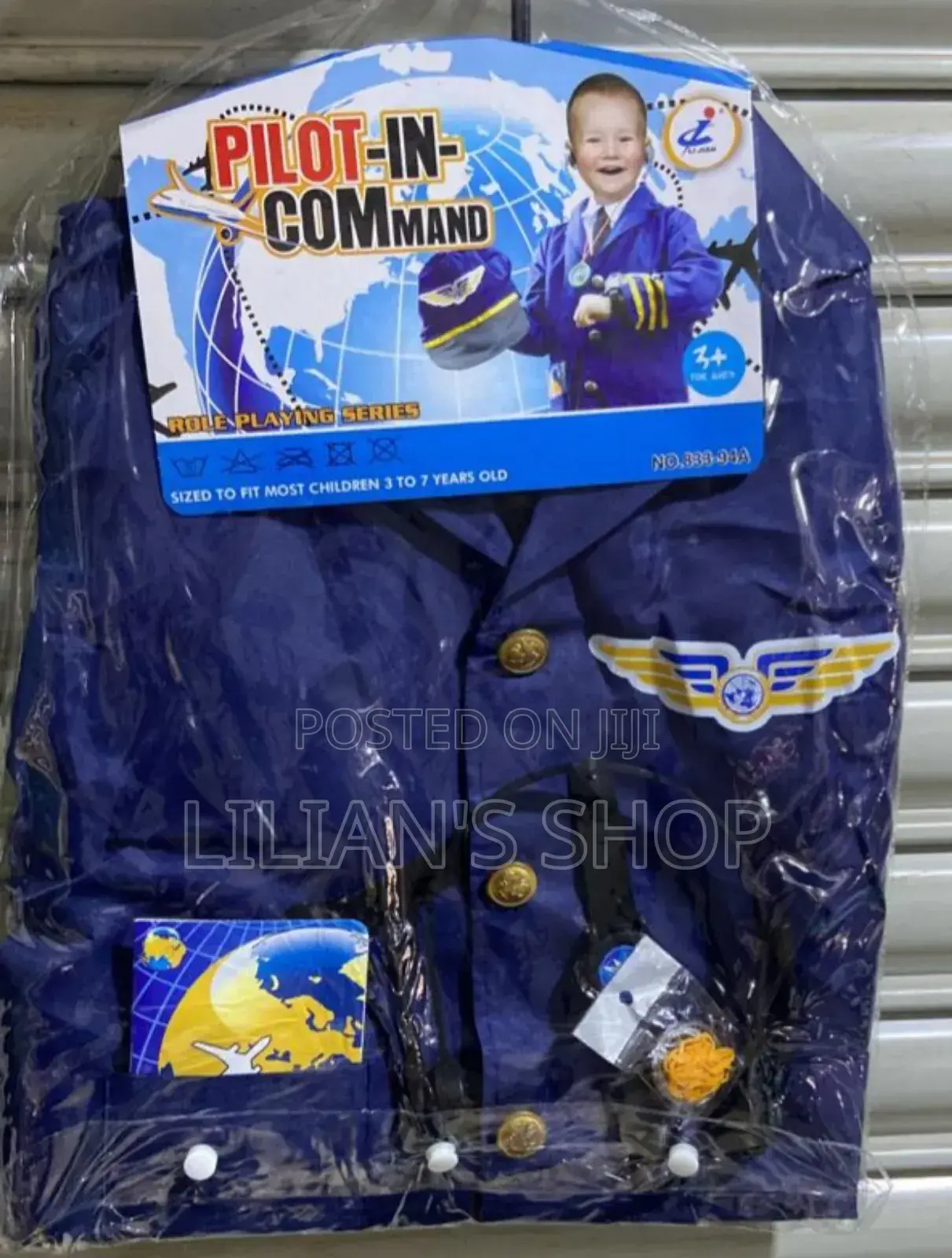 Kids Pilot in Command Costume Set