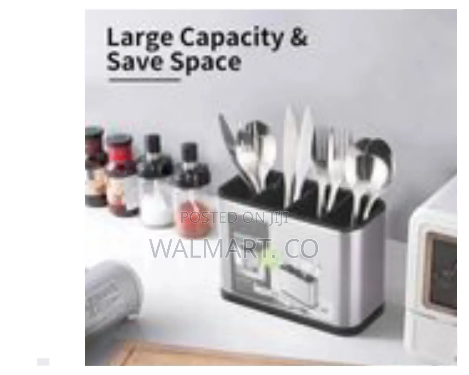 Kitchen Utensil Holder Rustproof Stainless Steel Flatware Cutlery