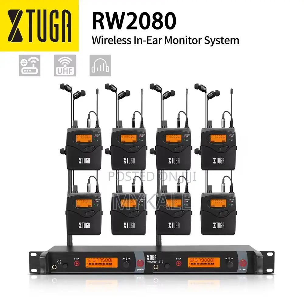 Xtuga Rw2080 Half Metal in-Ear Monitor Wireless System