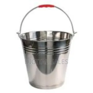 10l Stainless Steel Water Milk Bucket Dairy Pail, Silver