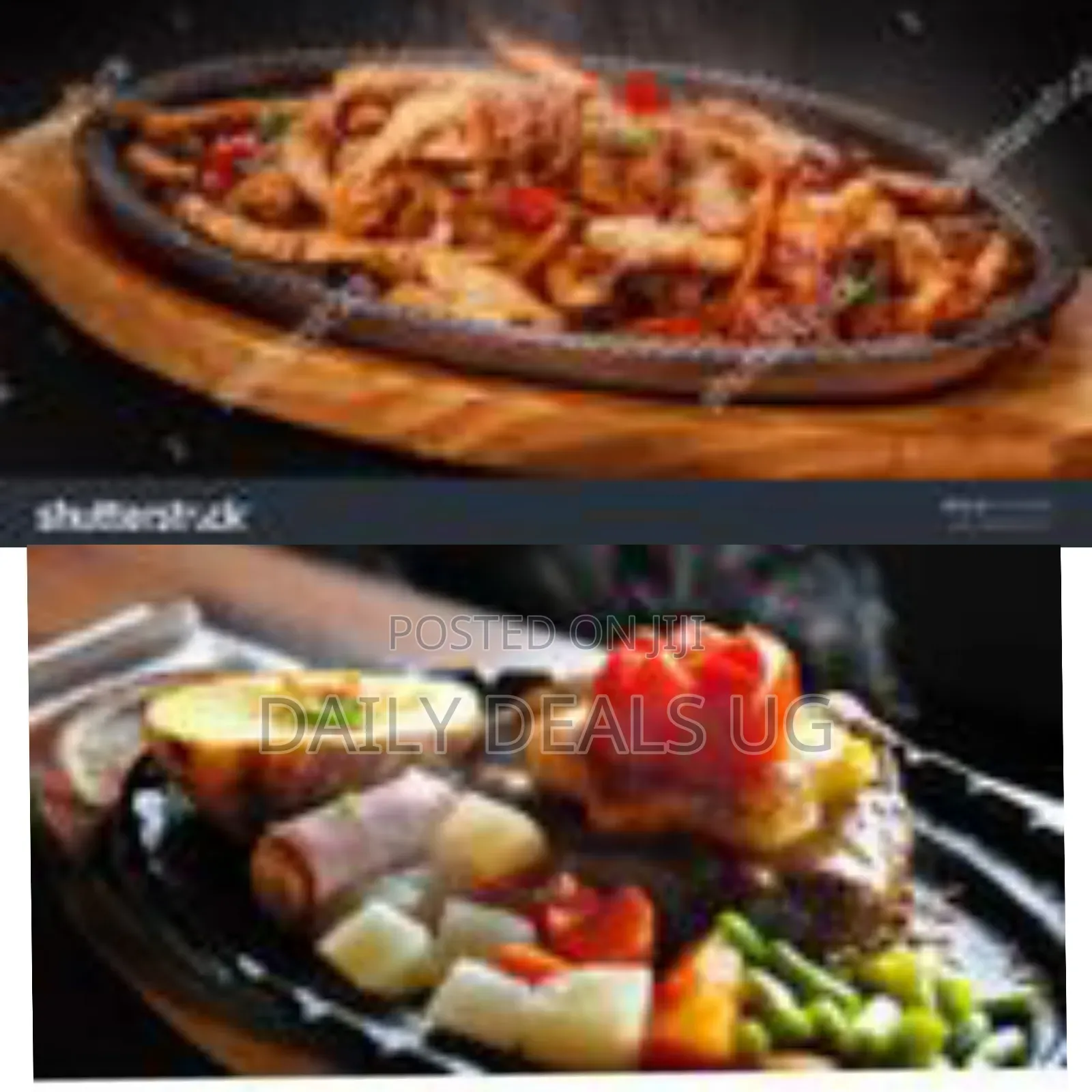 Oval Sizzling Steak Plate, Cast Iron Steak Plate Sizzle Griddle