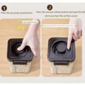 5 Piece Simple Vacuum Storage Tank Cereals Storage Box,Airtight Food