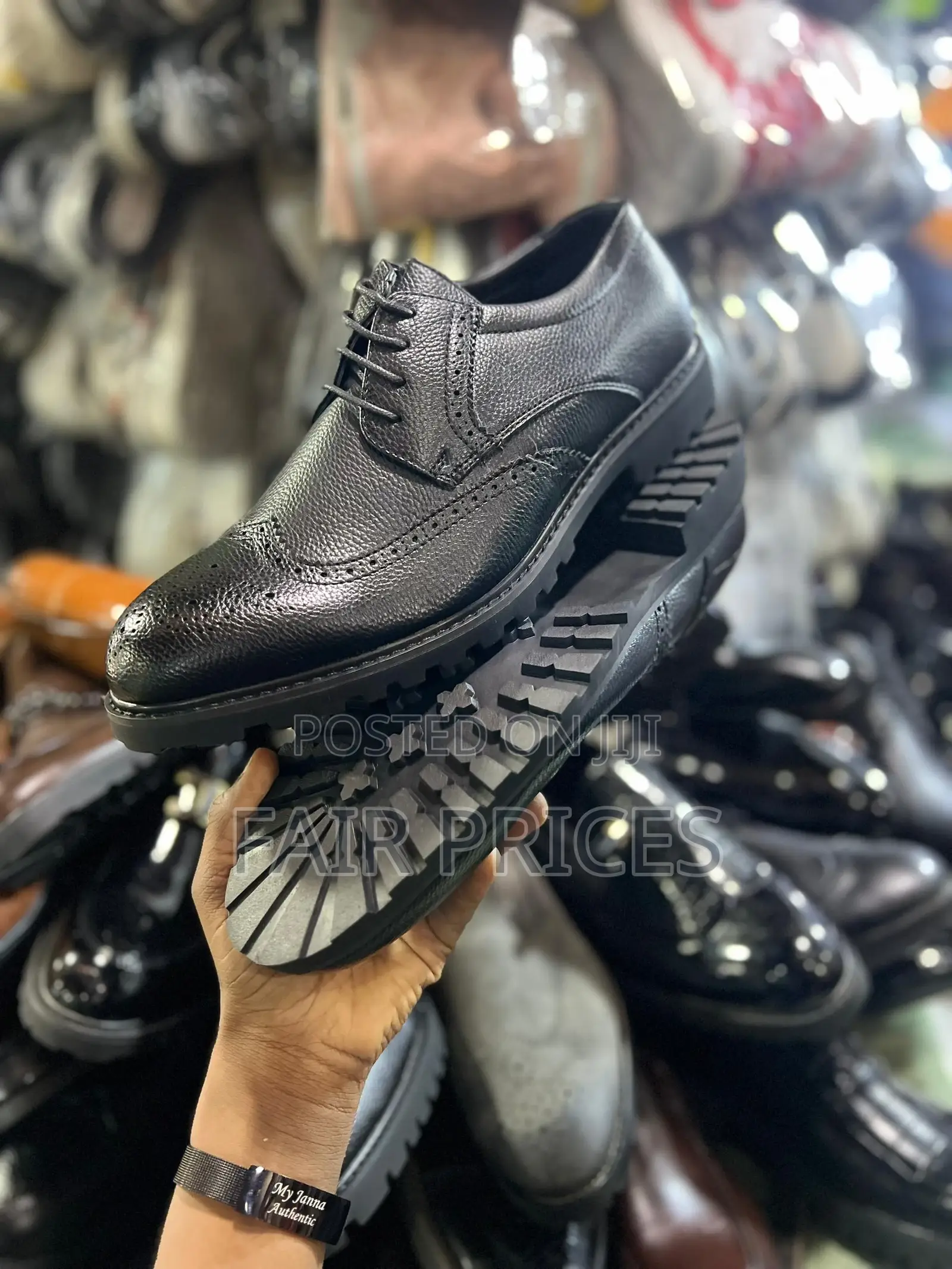 Classic Office Leather Shoes Black Laces 40-45
