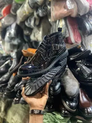 Classic Leather Boot Shinny Black 40-45
