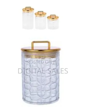 3 Piece Acrylic Canisters Sealed Cookie Jars With Airtight
