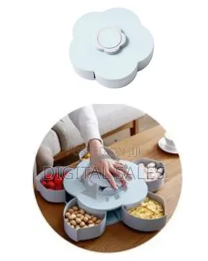 Candy Box Serving Rotating Tray Storage With Mobile Phone Stand,Blue