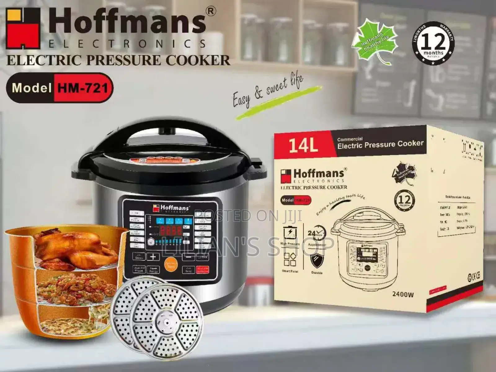 14litres Hoffmans Digital Electric Pressure Cooker