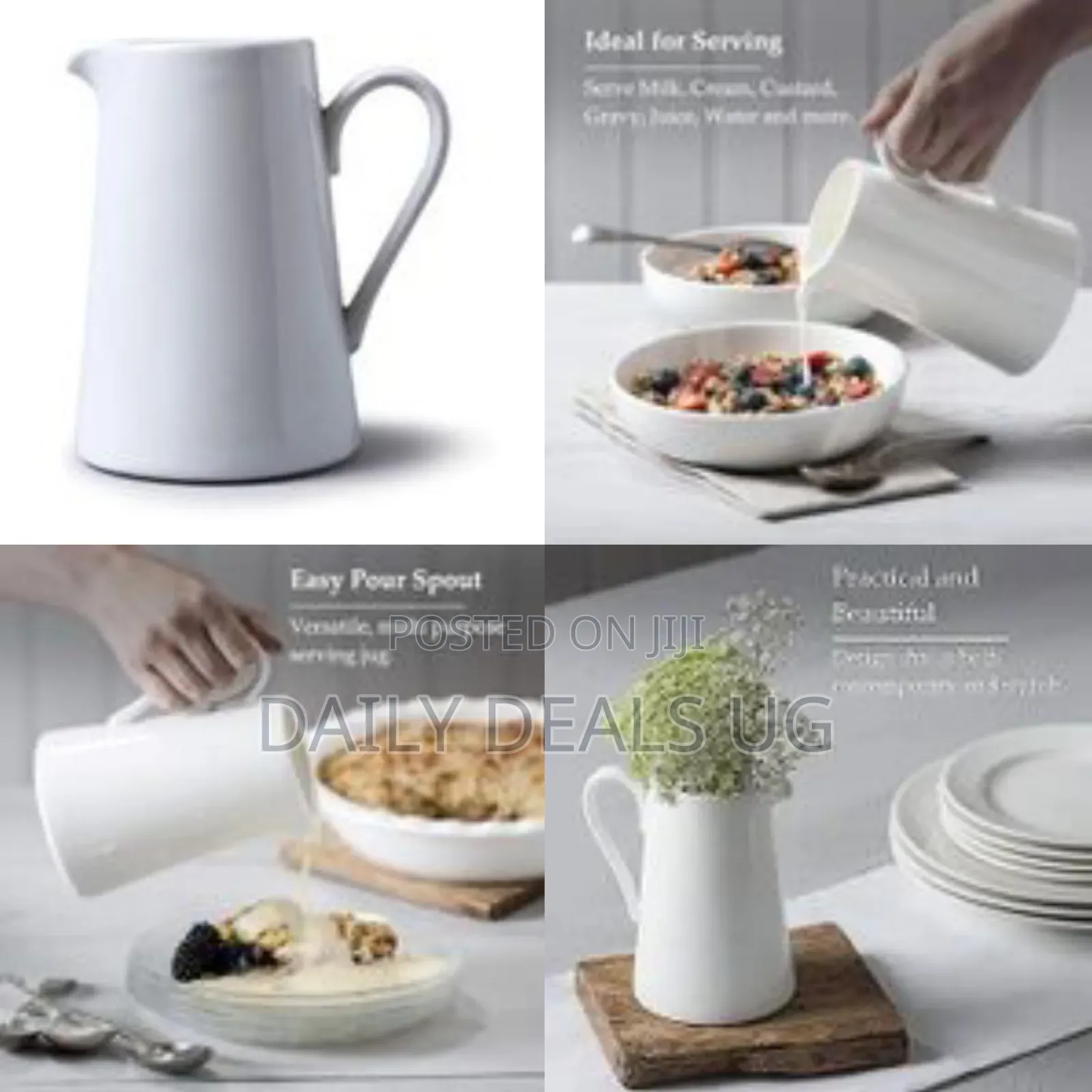 500 Ml Mini Ceramic Milk Jug Sauces Pot Flower Vase Gravy Bowl Gravy