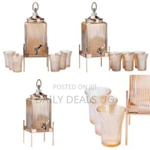 Set of 7 Pieces Lemonade With Crase 3 Litre 1 Juice Dispenser Jug
