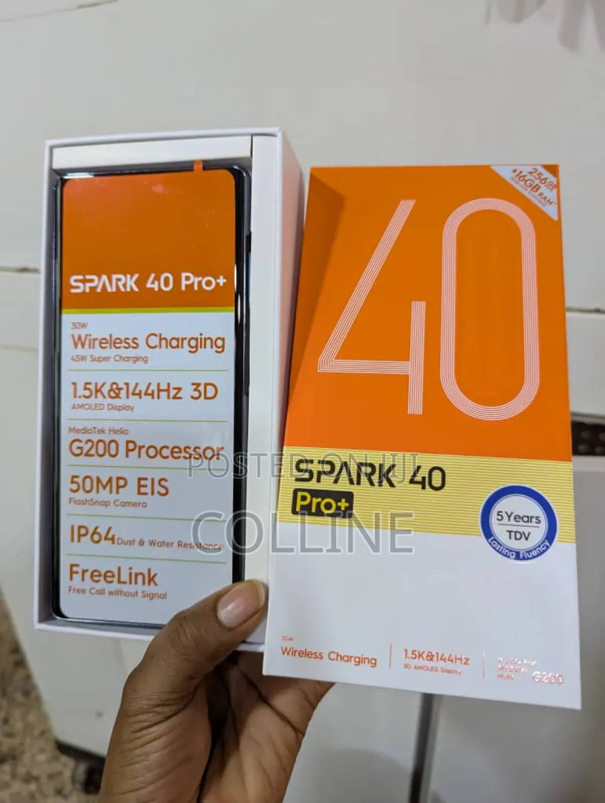 New Tecno Spark 40 Pro+ 256 GB Black