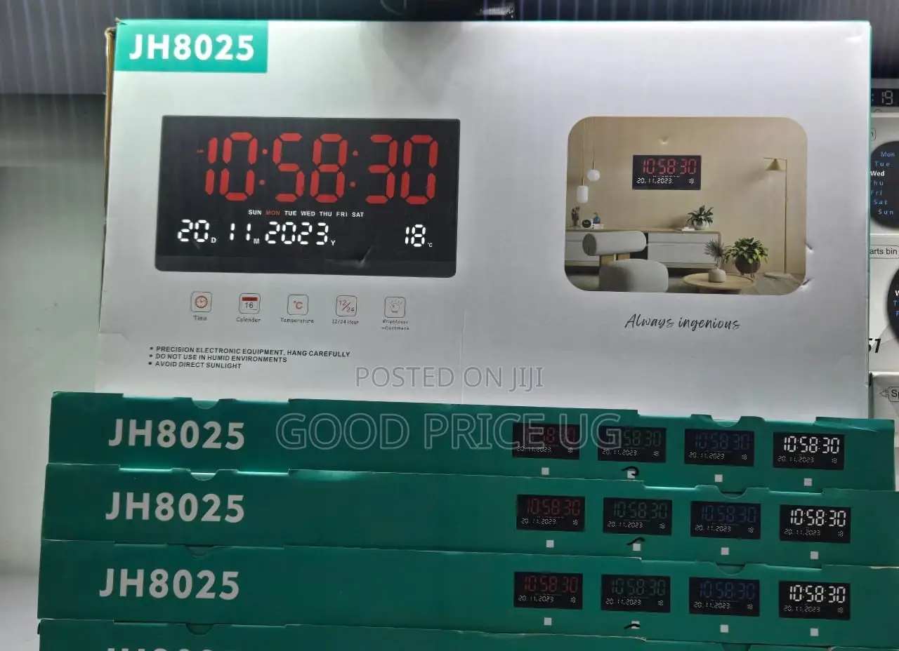 Jh8025 Led Electronic Digital Wall Clock Big Size