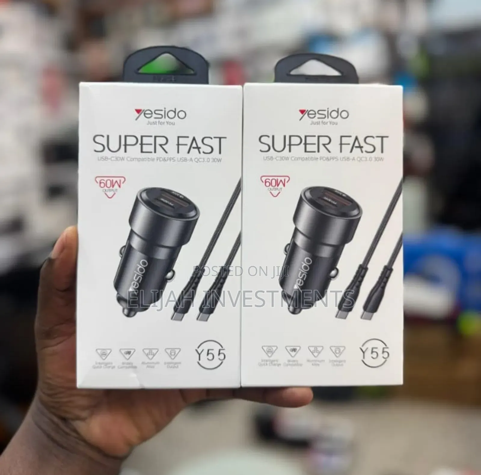 Yesido Super Fast Car Charger 60w