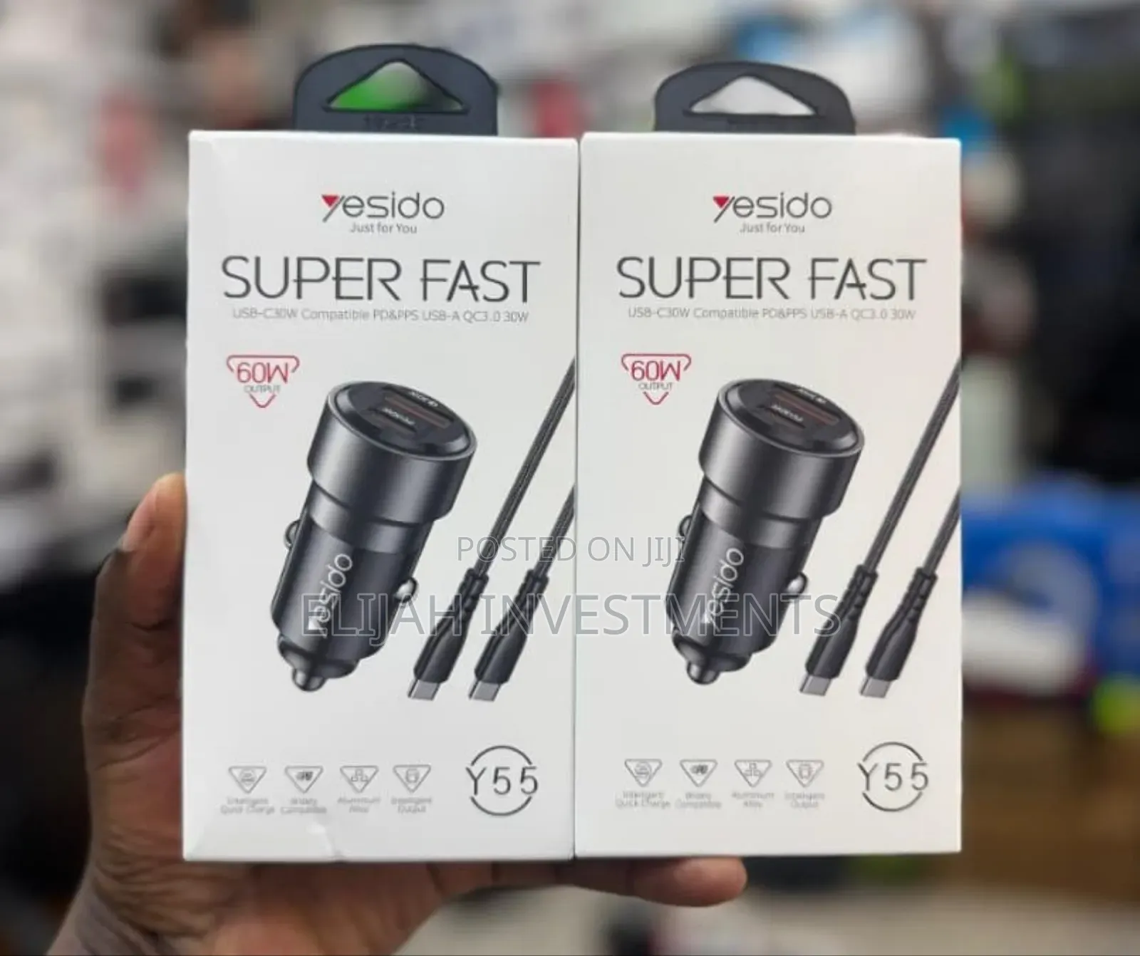 Yesido Super Fast Car Charger 60w