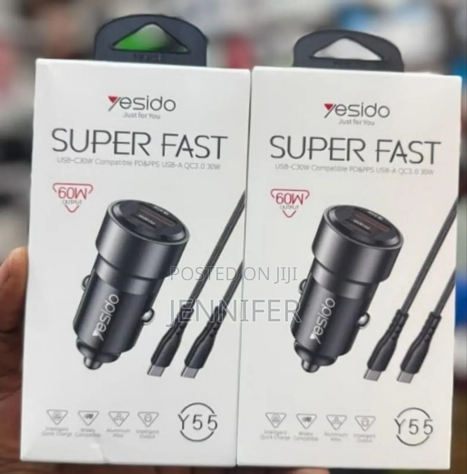 Yesido Super Fast Car Charger 60w