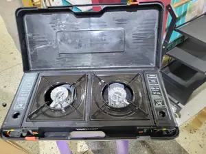 Potable Camping Double Gas Stove With 2 Bottle Cans