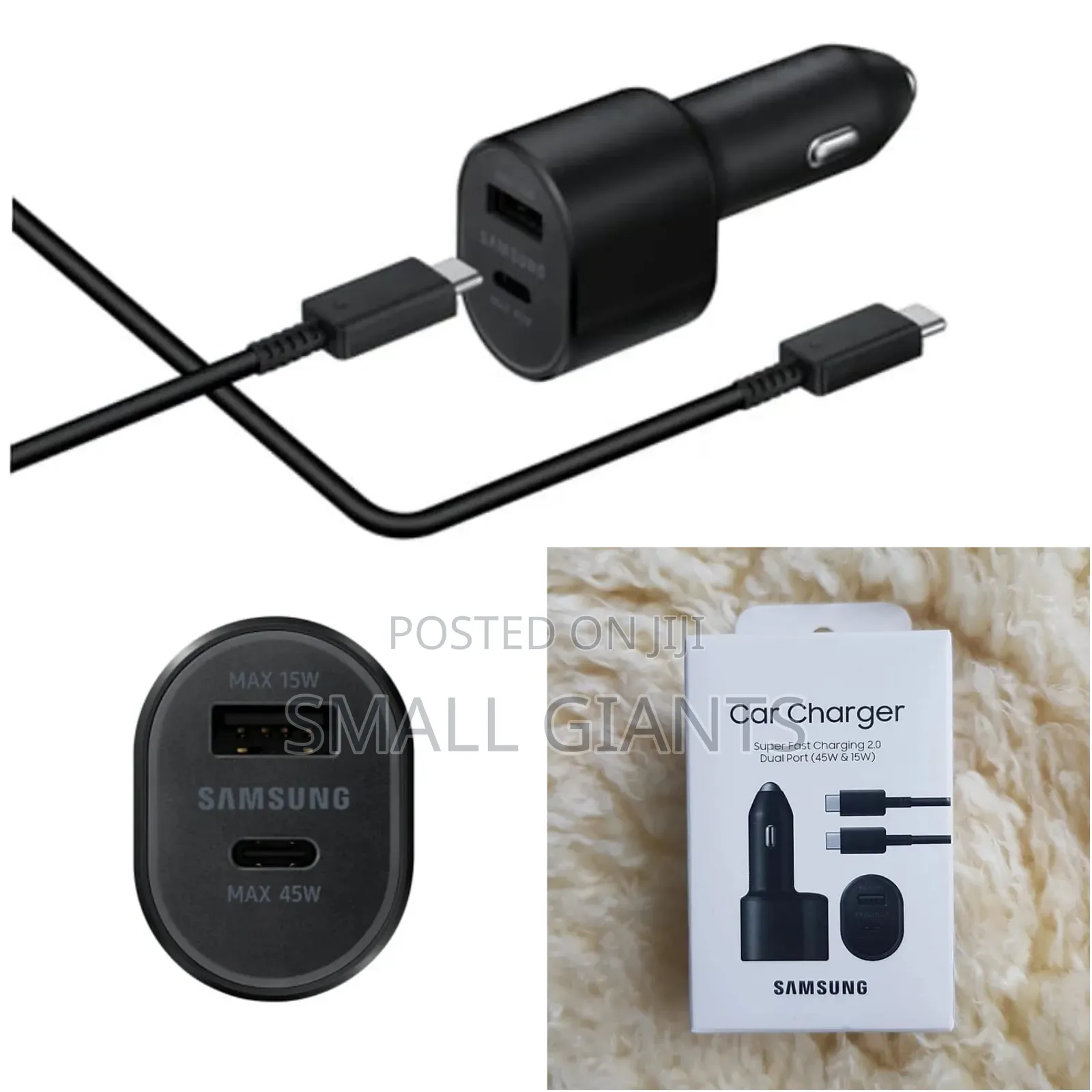 Samsung Super Fast Charging 2.0 Dual Ports(45w 15w) Car Charger