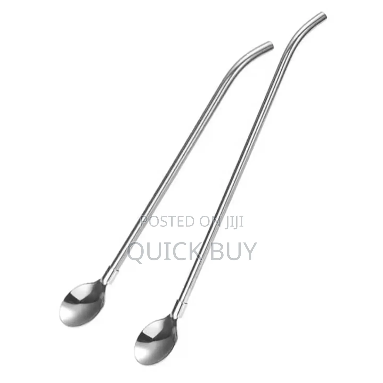 12pcs Stainless Steel Reusable Straw Spoo