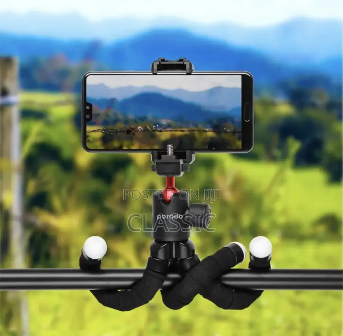Porodo Table Tripod With Phone Holder - Black