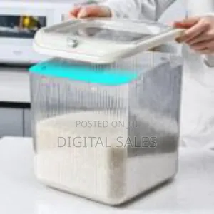 10 Litre Dry Food Dispenser Container Flip Transparent Kitchen Sealed