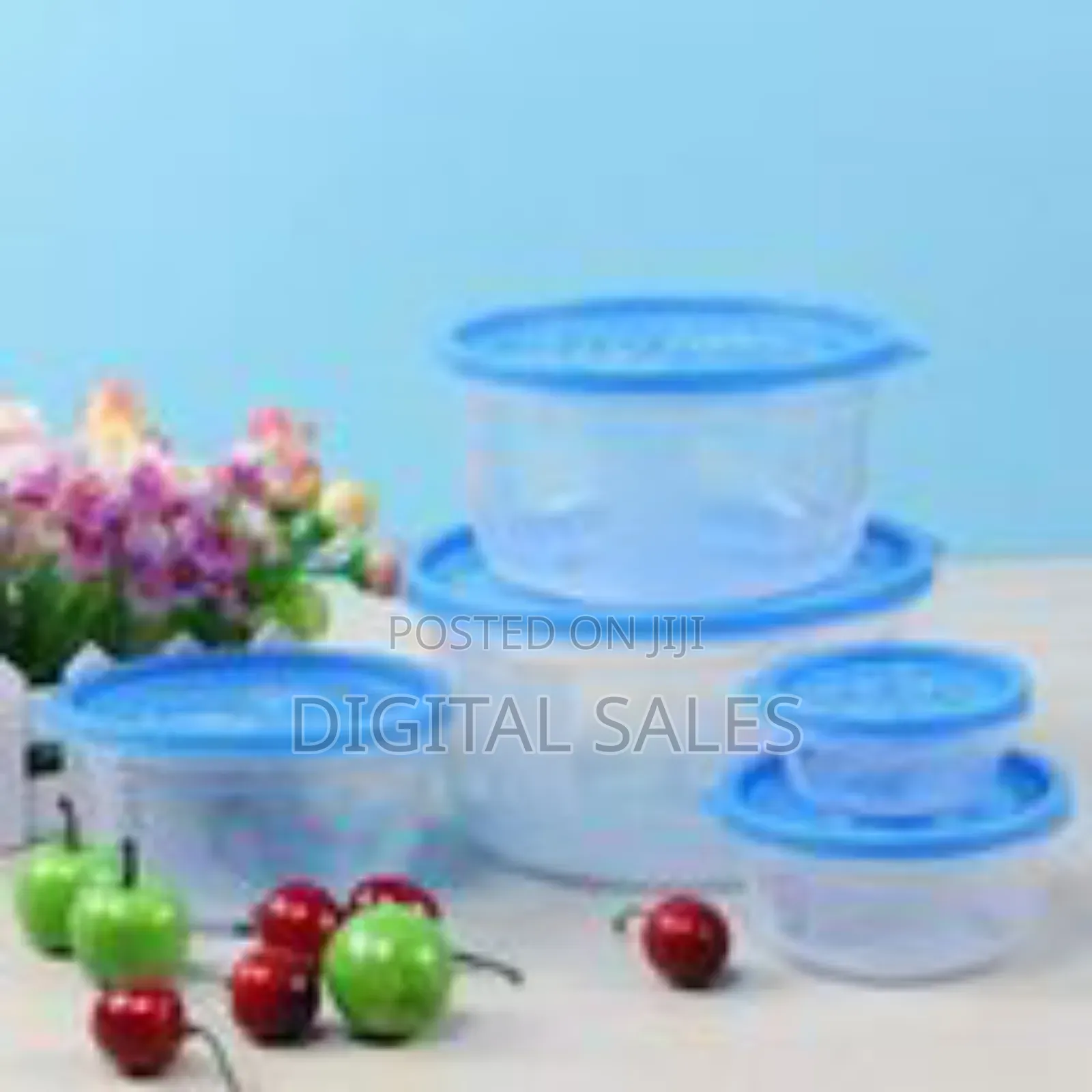 5 Pc Round Airtight Food Storage Containers Tins With Lids