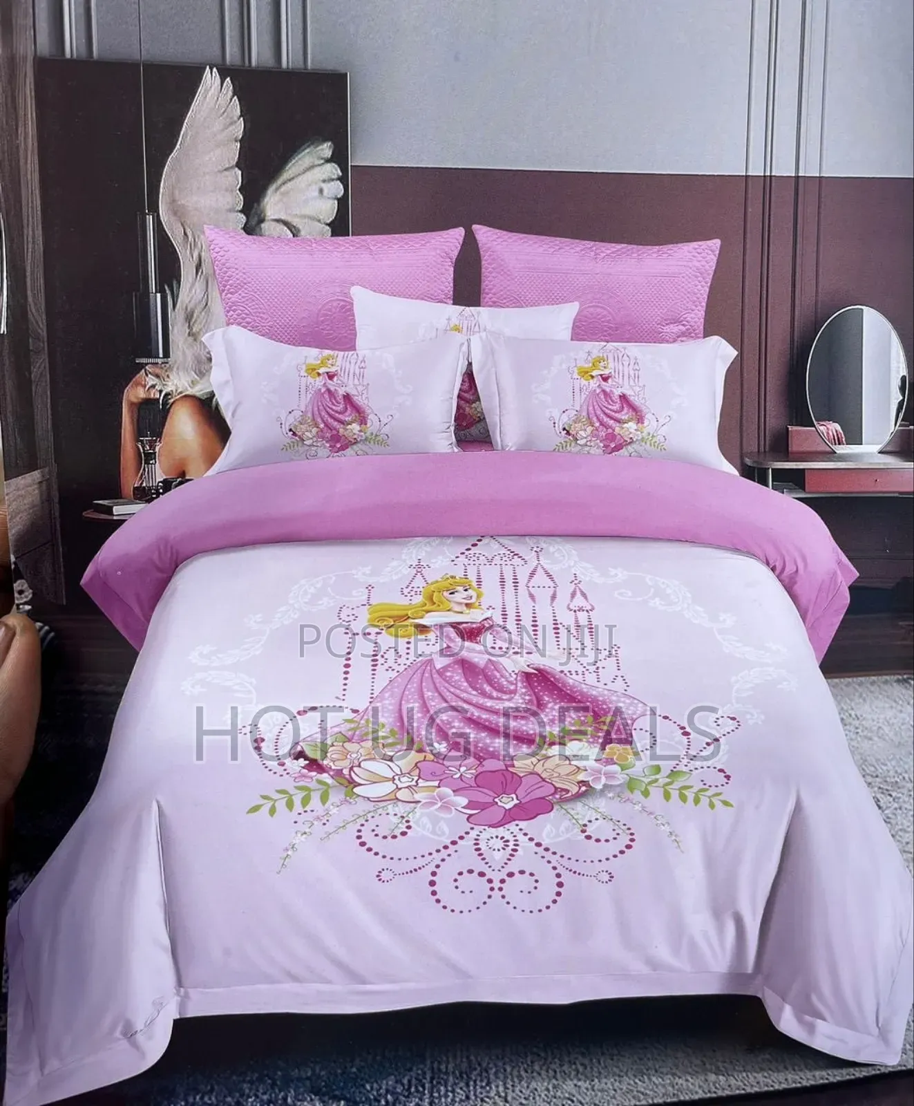 Princess Kids Cotton Duvet With 1 Bedsheet & 1 Pillowcase- 4*6