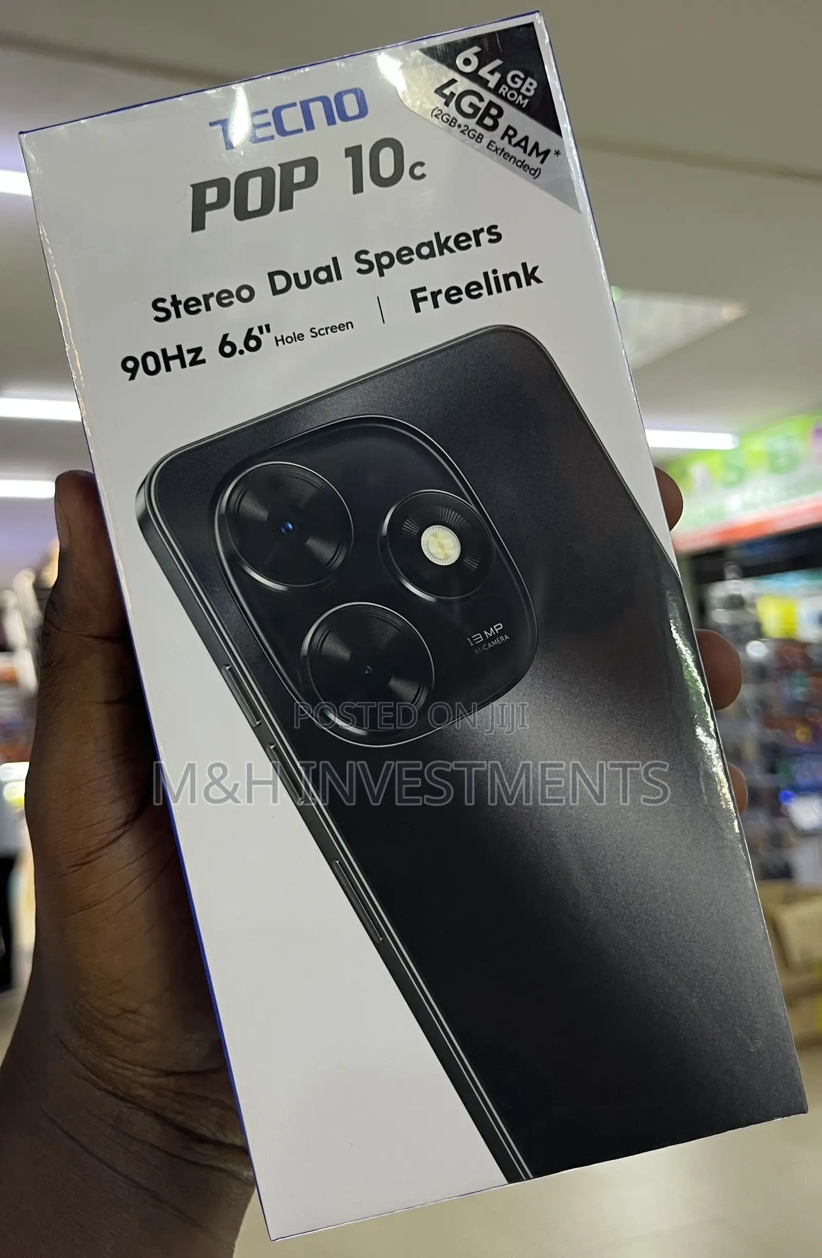 New Tecno Pop 10C 64 GB Black